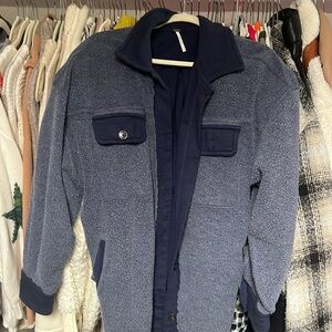 Free people sweatshirt, fuzzy shacket